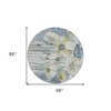 Denim Blue And Sky Blue Floral Washable Indoor Outdoor Area Rug - 3 of 4