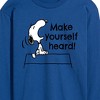 Men's - Peanuts - Make Yourself Heard Long Sleeve Graphic T-Shirt - 2 of 4