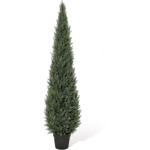 Coucheta Artificial Topiary Trees - Faux Cedar & Cypress in 3-5FT Sizes with UV-Resistant & Pot Options for Indoor/Outdoor Home & Garden Decor - 1 of 4