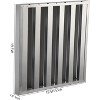 Acekool Commercial Range Hood Filters 19.5W x 15.5H Inch, Stainless Steel 5-Baffle Hood Filter with Handles, for Kitchen Exhaust, Pack of 6 - 2 of 4
