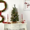 Nearly Natural 3-ft Christmas Tree with Clear Lights Berries & Burlap Bag - 3 of 3