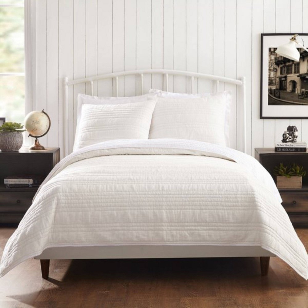 Photos - Duvet King Atmosphere Gauze Quilt White - 1977 Dry Goods