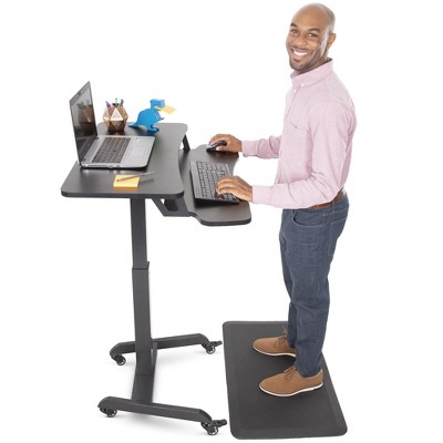 Cruizer Premier Black Electric Height Adjustable Mobile Podium Desk