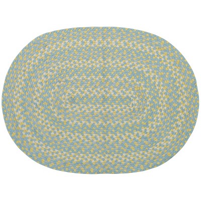 Park Designs 32 in. x 42 in. Blue and Stone Braided Oval Rug 4956-274 - The  Home Depot