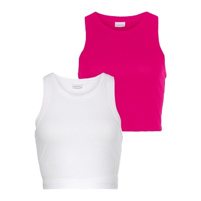 Women's 2 Pk Crop Tank Tops - LASCANA