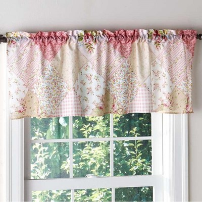 Lakeside Emma Patchwork Window Treatment Valance - Farmhouse Kitchen Accent