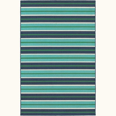 Oriental Weavers Meridian 9652F Blue/ Green Indoor/Outdoor Area Rug - 1'10" x 2'10"