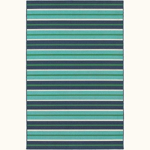 Oriental Weavers Meridian 9652F Blue/ Green Indoor/Outdoor Area Rug - 1'10" x 2'10" - 1 of 4