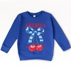 The Juniper Shop Coquette America Cherries Toddler Sweatshirt - 4T - Royal - 2 of 4