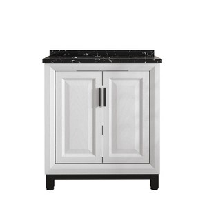Modern 30" Single Sink Freestanding Bath Vanity Marble Pattern Top - Festivo - 1 of 4