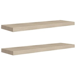 vidaXL Floating Wall Shelves 2 pcs Oak 35.4"x9.3"x1.5" MDF - 1 of 1