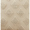18"x18" Diamond Design with Pom-Poms Square Throw Pillow Cover Ivory - Saro Lifestyle: Bohemian Style, Zippered, Polyester & Cotton Blend - 3 of 4
