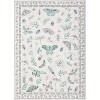 Acekool Floral Insect Area Rug - Washable 5x7 Non-Slip Carpet for Bedroom & Living Room - 2 of 4