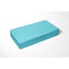 Bacati - Solid Aqua 100 percent Cotton Universal Baby US Standard Crib or Toddler Bed Fitted Sheet - 3 of 4