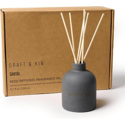 Craft & Kin Reed Diffuser Set Santal Woods 6.7oz