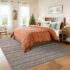Modern Washable Area Rug Non Shedding Soft Ultra Thin Striped Contemporary Accent Carpet Non Slip Abstract Carpet for Bedroom Living Room - 4 of 4