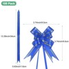 Unique Bargains Plastic Durable Glossy Appearance Waterproof Gift Wrap Satin Pull Bows 100 Count - 3 of 4