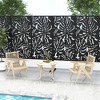 Dovelina Metal Outdoor Privacy Screen Freestanding Patio Decorative Screens - 72"x47", Black, Summer - image 2 of 4