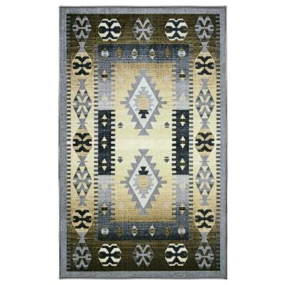Rustic Farmhouse Diamond Non-Slip Indoor Runner or Area Rug by Blue Nile Mills