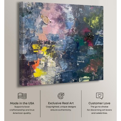 20" x 20" Multicolor Abstract Canvas Wall Art