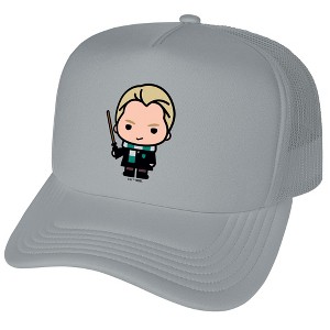 Harry Potter Draco Cute Chibi Character Foam Trucker Cap Grey - 1 of 4
