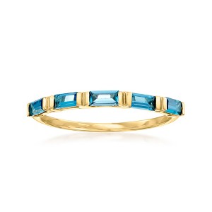 Pure Collection by Ross-Simons 0.40 ct. t.w. London Blue Topaz Ring in 14kt Yellow Gold - 1 of 4