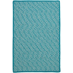 Colonial Mills Outdoor Houndstooth Tweed - Turquoise sample swatch Rug - 1 of 2