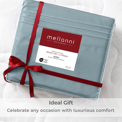 Twin Spa Blue Microfiber Deep Pocket Sheet Set
