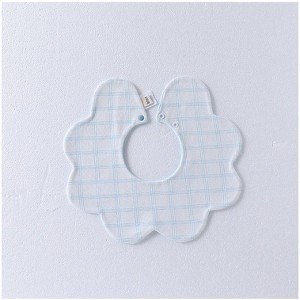 MyKids-Usa Adorable Simple Pattern Cotton Snap-on Flowers Shaped Bib - 1 of 2