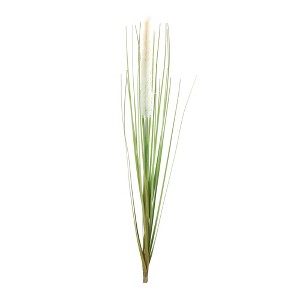 Foxtail Bush Faux Stems 20 Inch Height (Set of 12) Green and White Sprays by Melrose - 1 of 3