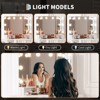 Corner Vanity Desk Set with LED Mirror & Charging Station, Makeup Table with Stool, Storage Cabinet, and Built-In Outlets for Bedroom, Small Space - 4 of 4