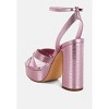 Socialite Metallic Ankle Strap Heel Sandals Women - 3 of 4