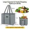 HOMLUX 3Pk Reusable Grocery Food Storage Bags Foldable, Reinforced Bottom, Long Handles - 2 of 4
