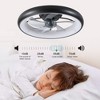 KWPZQEB Ceiling Fans with Lights, Modern Ceiling Fixture with 6 Wind Speeds, Dimmable LED, Black Fandelier Ceiling Fans for Bedroom - 4 of 4