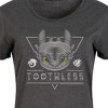 Women's - How to Train Your Dragon - Toothless Line Art Graphic T-shirt Dress - 2 of 4