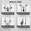 NAYSAYE Exercise Trainer 2 Piece Adjustable Barbell Squat Rack for Home Gym Training , Silver, 23.00"*29.80"*69.30" - 3 of 4