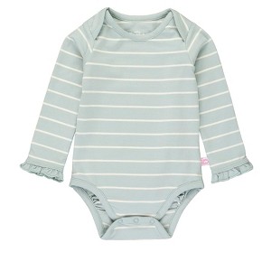 RuffleButts Baby/Toddler Girls Knit Long Sleeve Ruffle Layering Bodysuit - 1 of 4