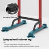 NAYSAYE Adjustable Pull Up Bar and Dip Station Multifunctional Strength Trainer for Home Gym, Red and Black, 29.13"*31.89"*82.68" - 4 of 4