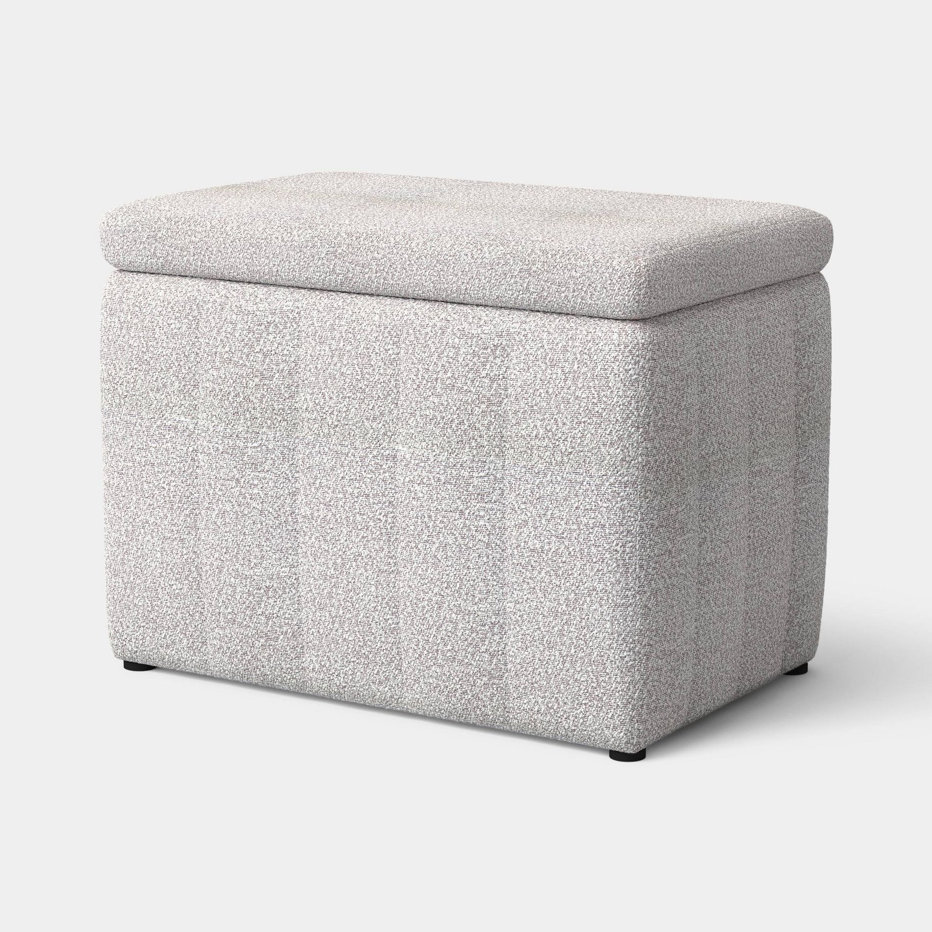 Essex Single Storage Ottoman Cream Boucle - Threshold™