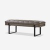 Fritz Modern Channel Tufted Design Upholstered Bench with Metal Legs|ART OF LIVING DESIGNS - 2 of 4