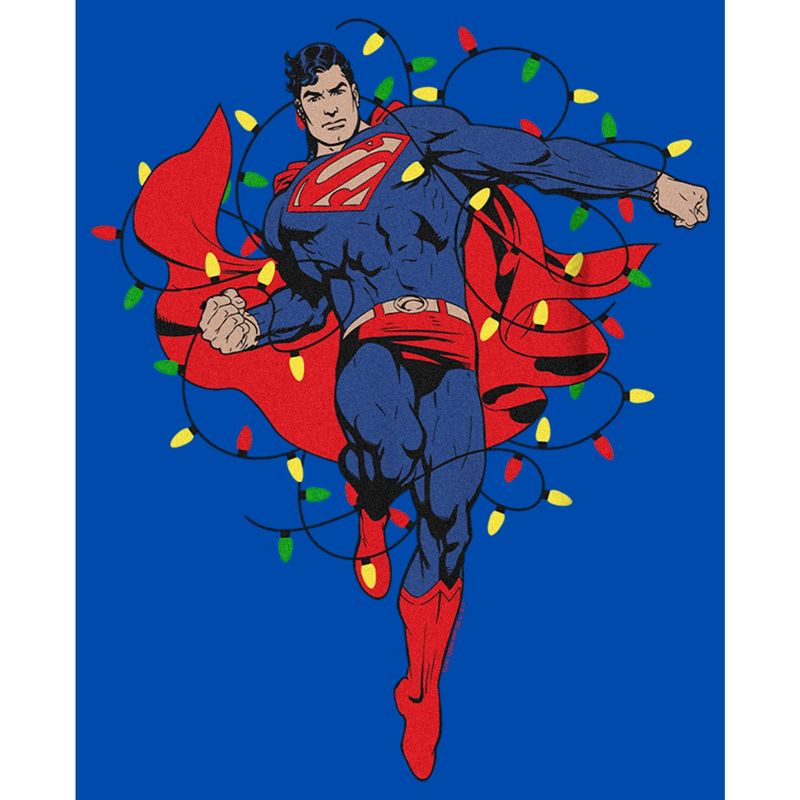 Boy's Superman Christmas Lights T-Shirt, 2 of 6