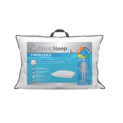 King Twice Cool Cluster Bed Pillow - Great Sleep