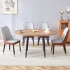 5-Piece Dining Set with Extendable Table and 4 PU Armless Chairs - 2 of 4