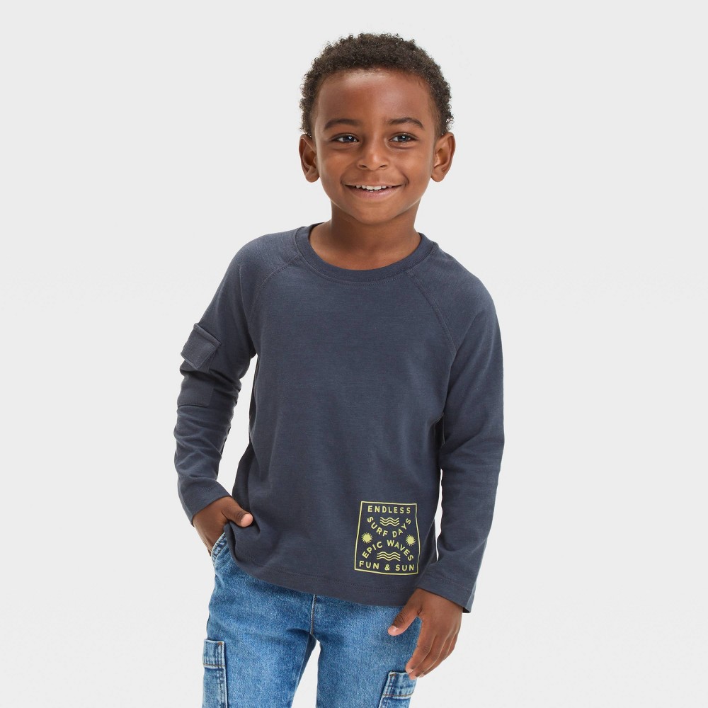 Grayson Mini Toddler Boys Long Sleeve Pocket Jersey T-Shirt