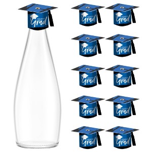Big Dot of Happiness Blue Grad - Best is Yet to Come - DIY Grad Cap Royal Blue Graduation Party Bottle Topper Decorations - Set of 20 - 1 of 4
