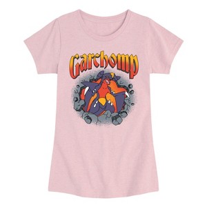 Girls' - Pokémon - Garchomp Rocks Fitted Short Sleeve Graphic T-Shirt - 1 of 3