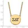 Black Bow Jewelry 14k Yellow Gold Plated Sterling Silver Sigma Delta Tau Greek Life Necklace 18 Inch - 2 of 4