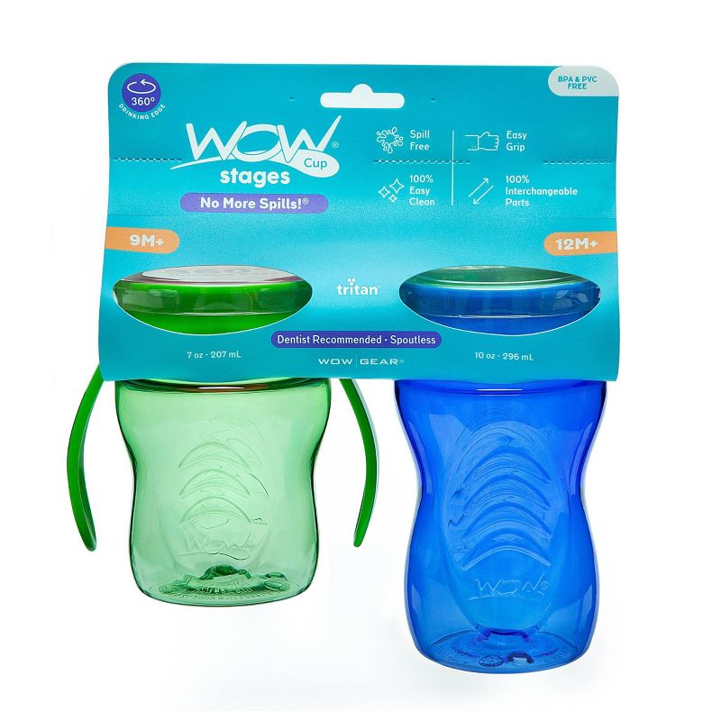 WOW Tritan Cup Stages - Green/Blue - 17oz/2pk, 3 of 5