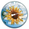 Swim Central Sunflower and Hummingbird Outdoor Thermometer and Wall Clock Set - 12" - 3 of 4