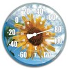 Swim Central Sunflower and Hummingbird Outdoor Thermometer and Wall Clock Set - 12" - image 3 of 4